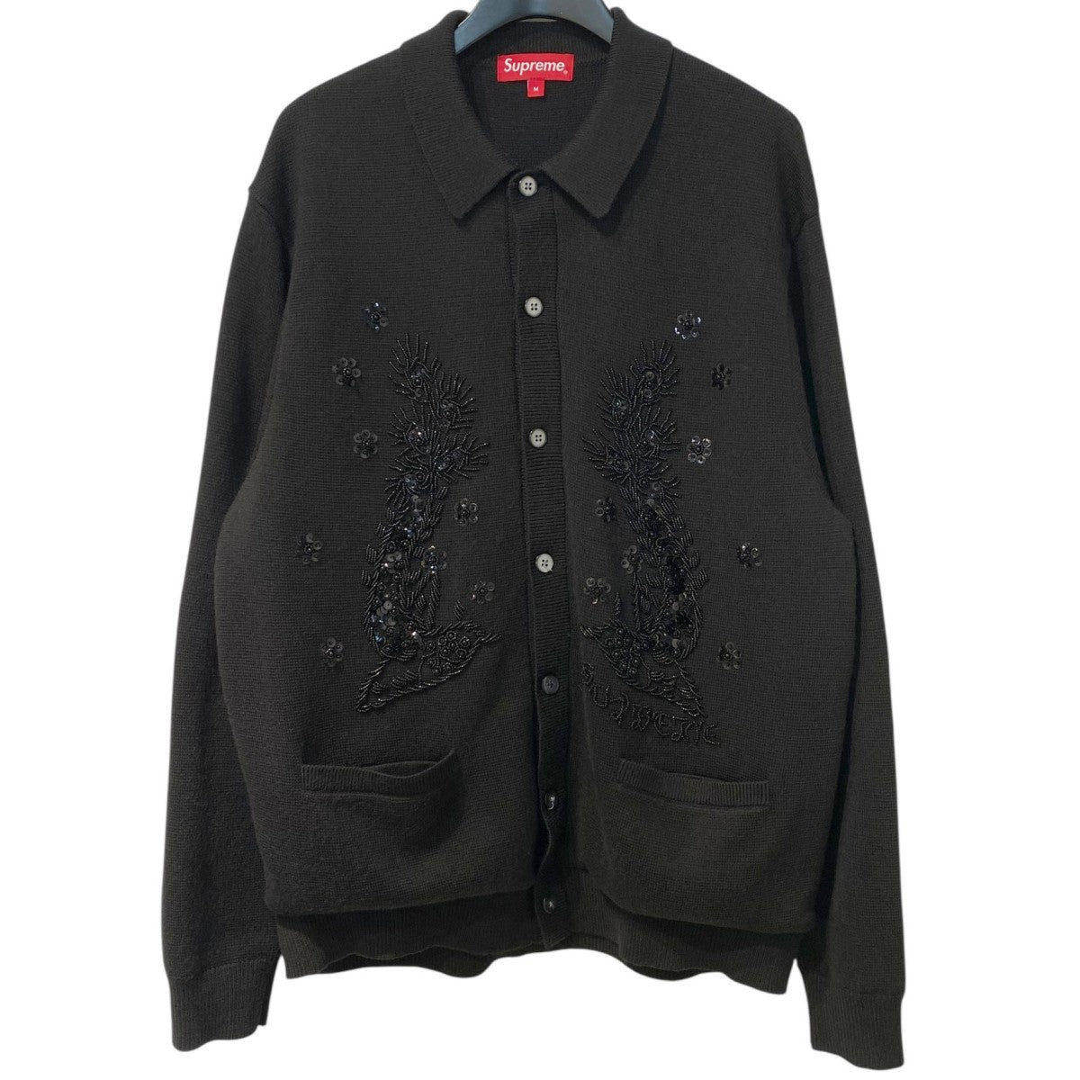 Supreme(シュプリーム) 23SSBeaded Applique Cardiganビジュー装飾