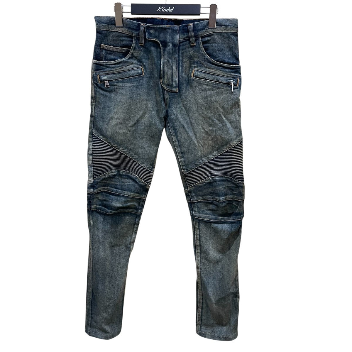 BALMAIN(バルマン) 蛇腹バイカーデニムパンツデニムパンツPOHT500C710