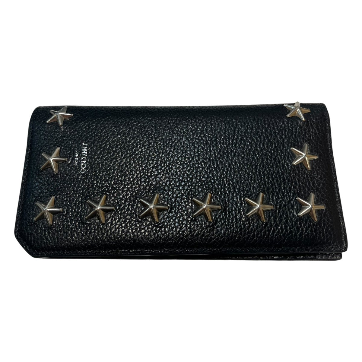 JIMMY CHOO(ジミーチュウ) スタースタッズ付き長財布長財布 ブラック
