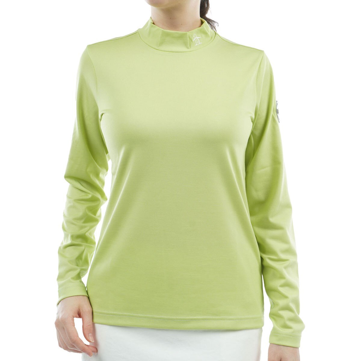 ストレッチ 毛混モックネック長袖シャツ レディス(長袖シャツ