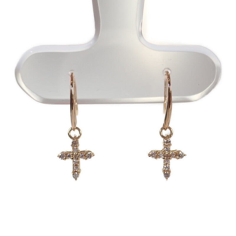 スタージュエリー STAR JEWELRY クロス フック ピアス K18イエロー