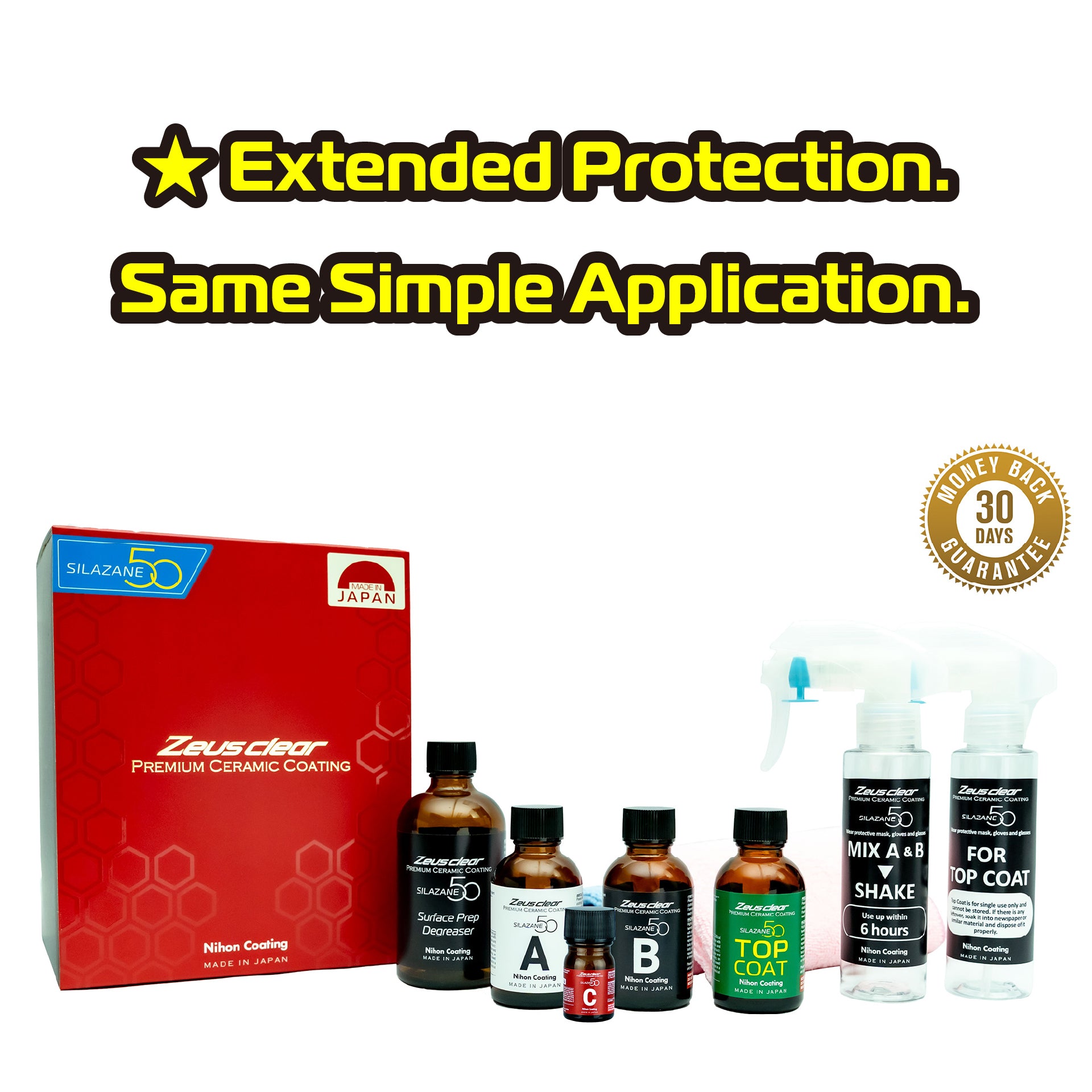 Two-Coat] Premium Ceramic Coating SILAZANE50 BASE KIT