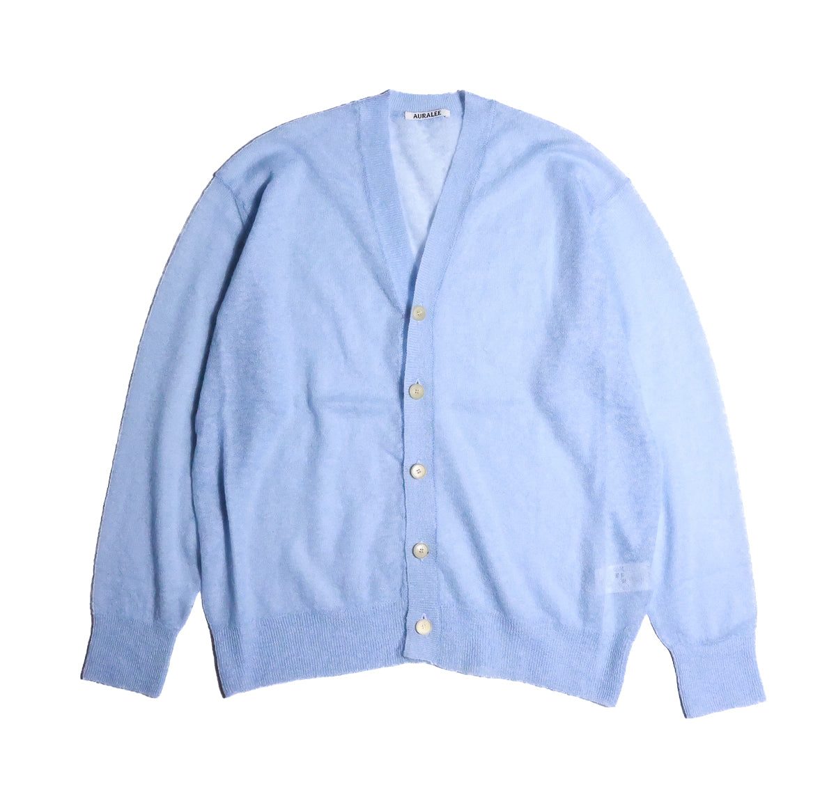 AURALEE 「KID MOHAIR SHEER KNIT CARDIGAN / LIGHT BLUE」 – SISTER