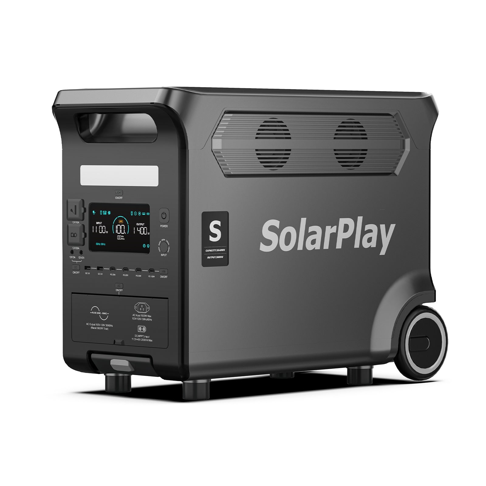 SolarPlay Q3600 Portable Power Station-(3600W/3840Wh)