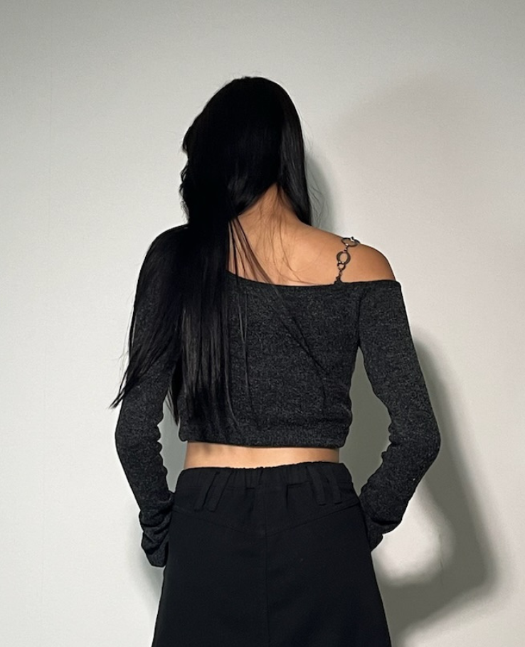 Ring One Shoulder Tops /リングワンショルダートップス TR-10923 – TURA