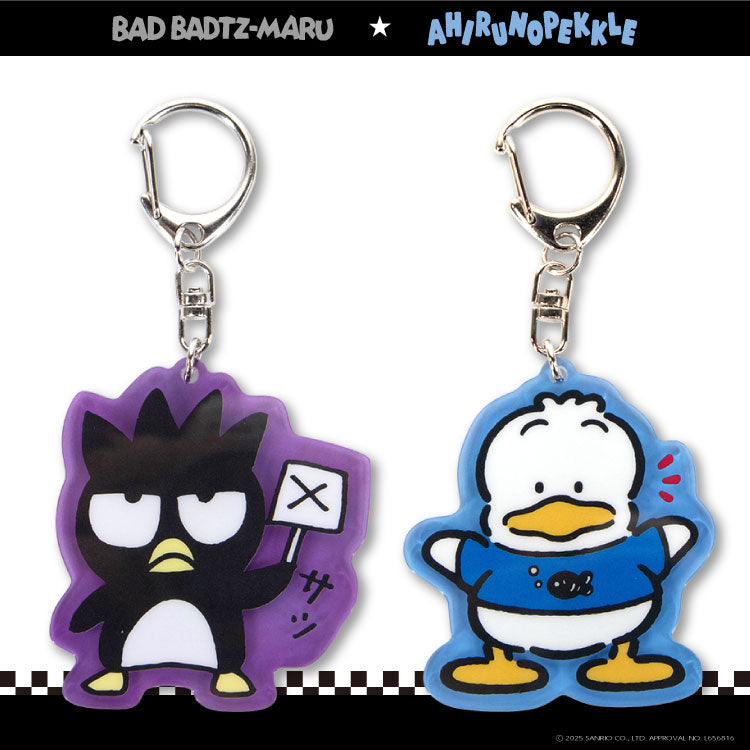 バッドばつ丸&あひるのペックル コラボ アクリルキーホルダー