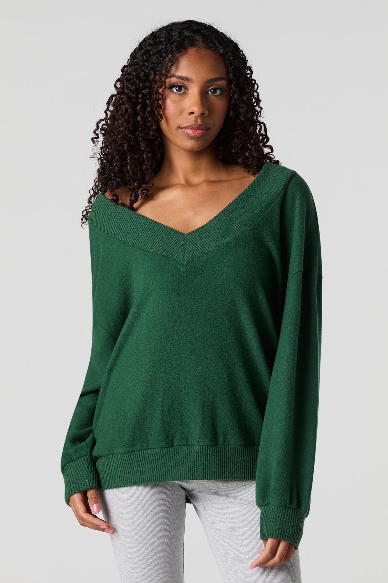 Wide V-Neck Sweater – Urban Planet