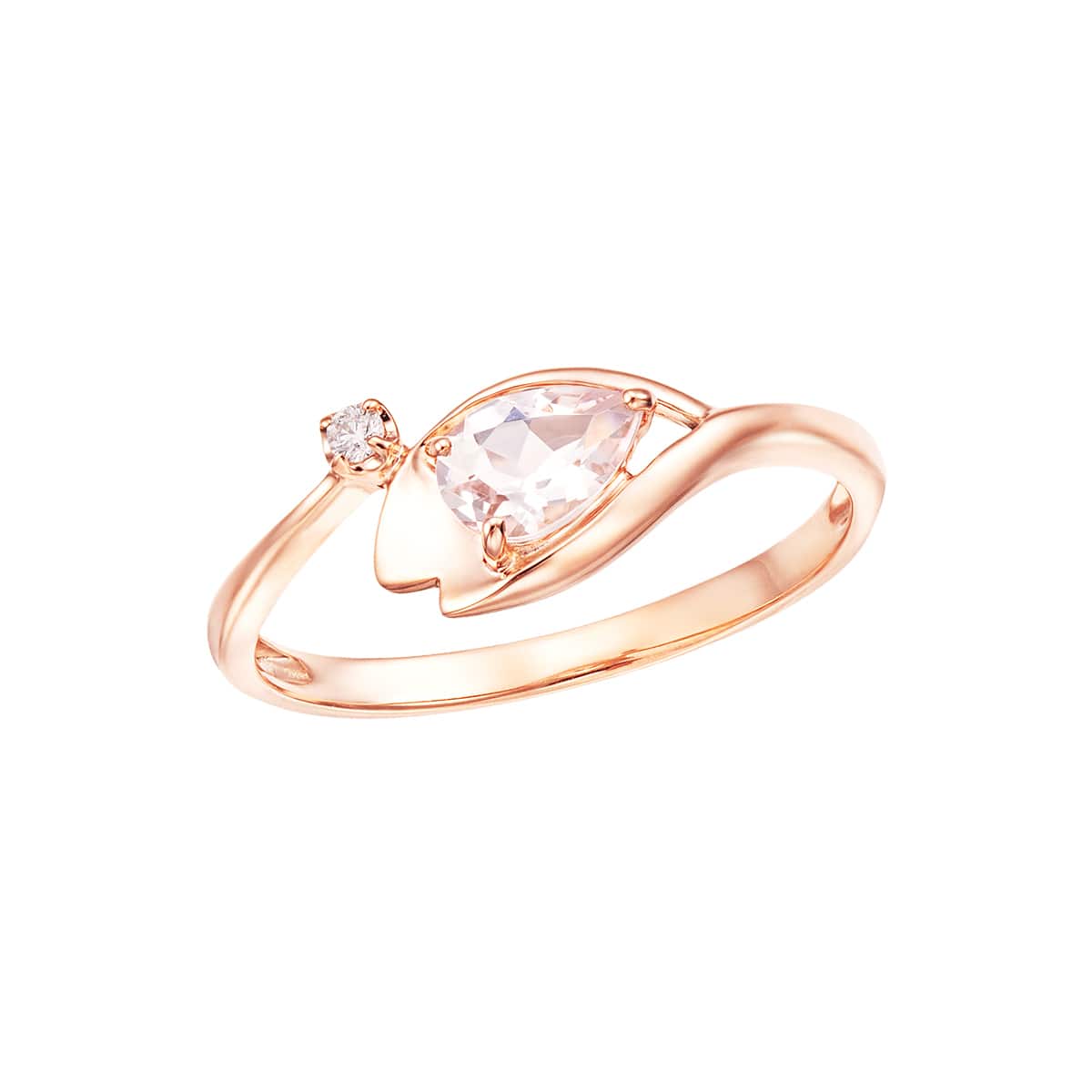 K10ピンクゴールドモルガナイトリング(RFR736-002)|TSUTSUMI