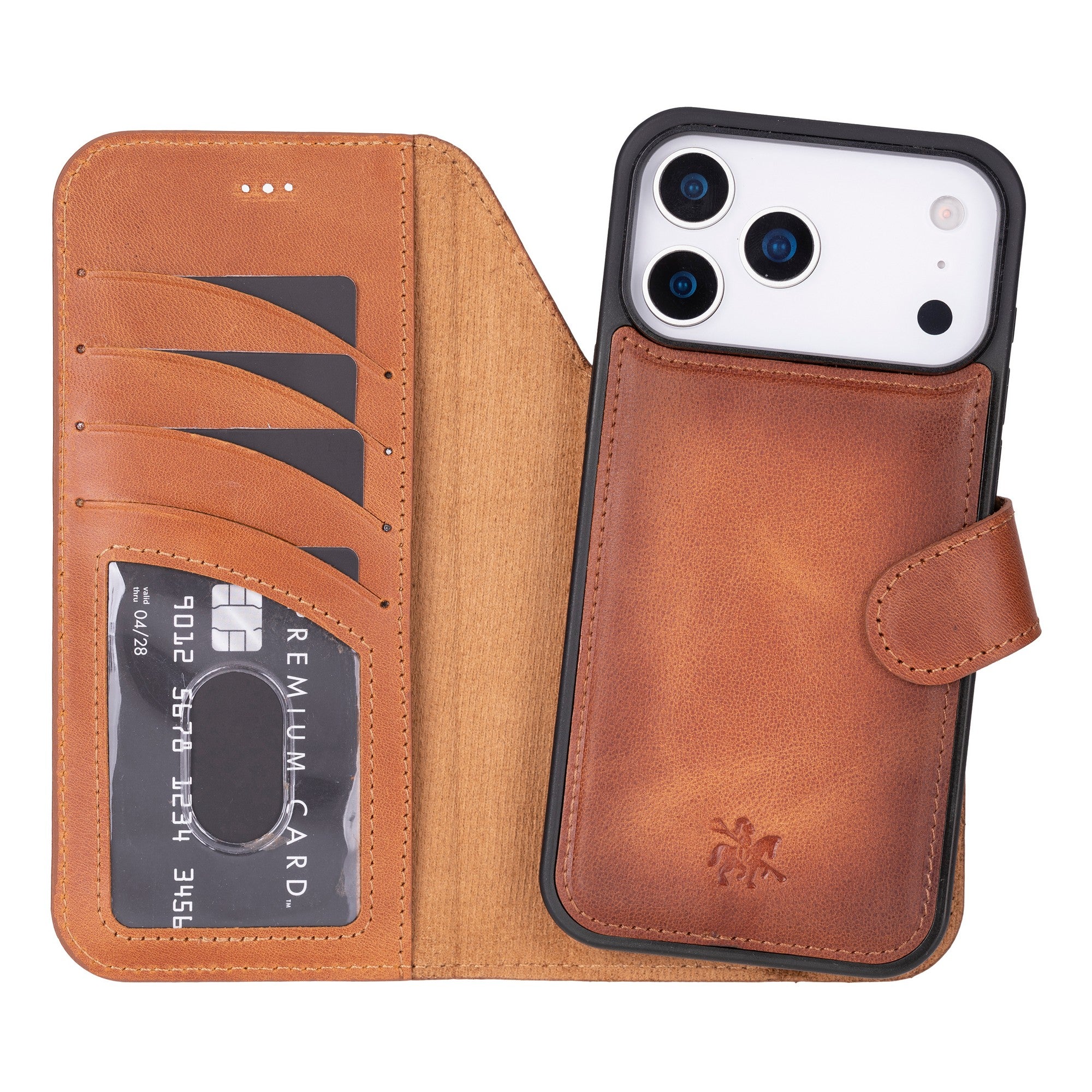 iPhone 17 Pro Max Ravenna RFID Blocking Leather Wallet Case