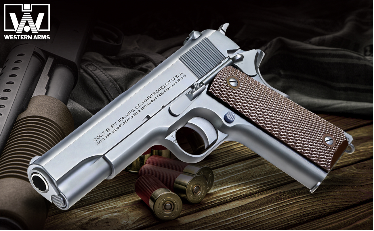 完売】WA【コルト】M1911 ゲッタウェイ ガンブラックver. 【WESTERN ARMS】