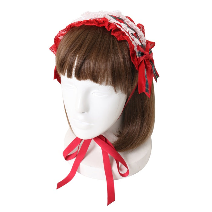 USED】タータンチェックリボンヘッドドレス | Angelic Pretty