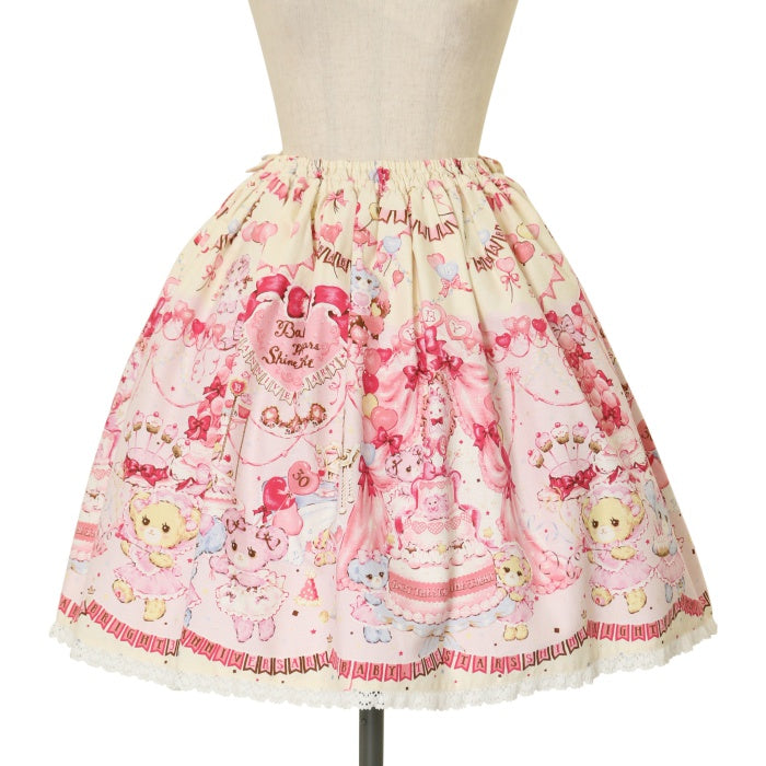 USED】なかよしくみゃちゃんの BABY Anniversary柄 リリアンスカート