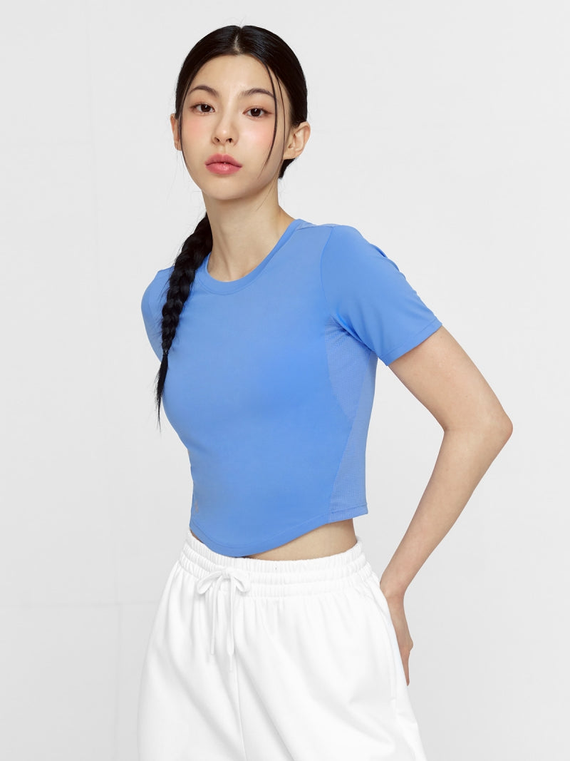 アイス・セント 接触冷感 ほのかな香り クロップド丈 半袖