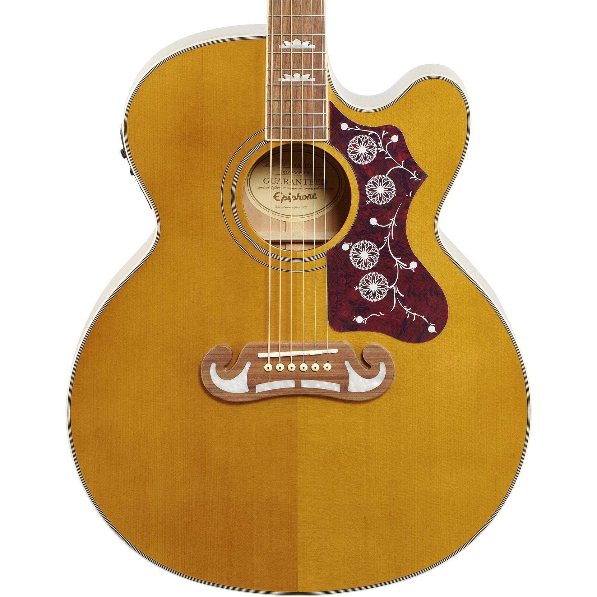 Epiphone EJ200CE Acoustic Electric Guitar in Vintage Natural