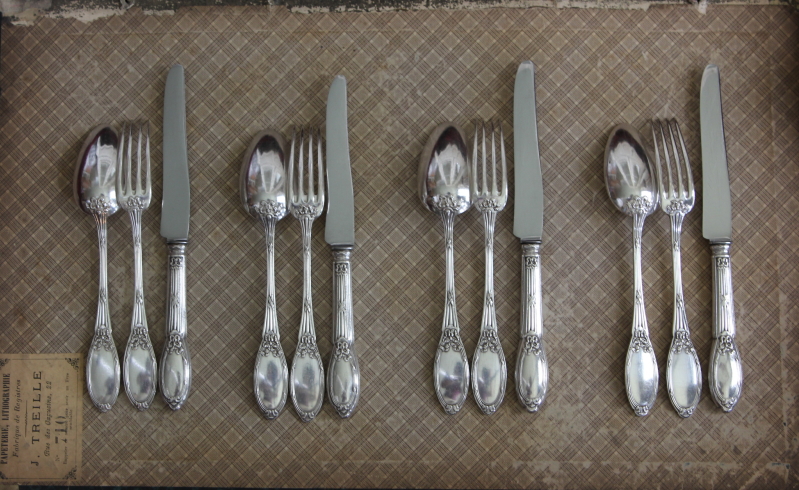 純銀800製 スターリングシルバー カトラリー セット アンティーク