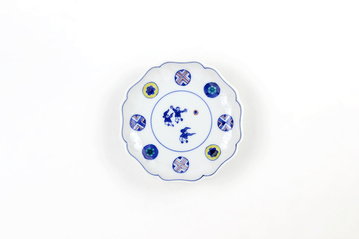 花型皿小 丸紋遊童子 – 上出長右衛門窯オンラインショップ