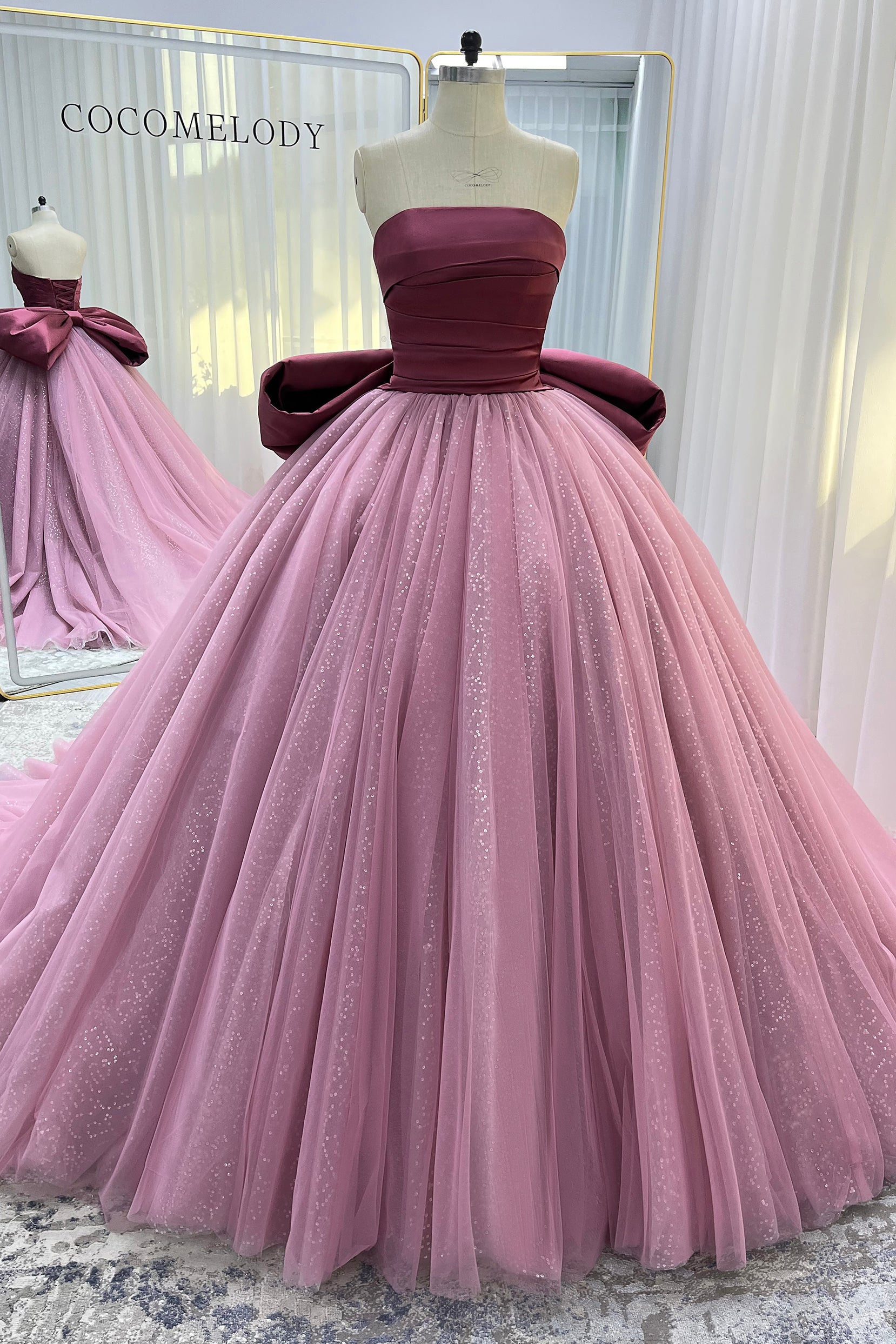 COCOMELODY】2WAYプリンセス ウェディングドレス CW3372 魅力の