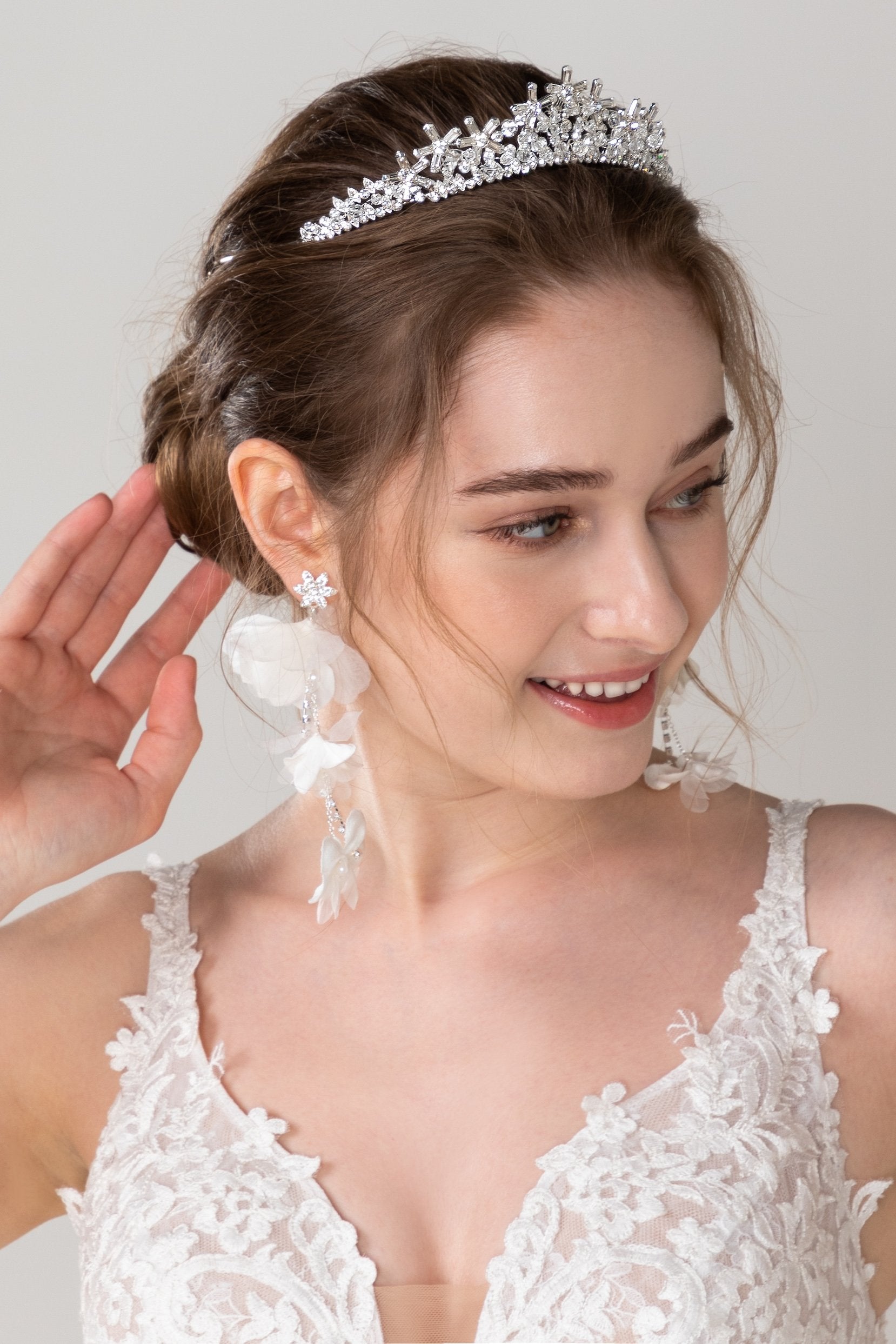 CH0367 ティアラ クリスタル ヘッドドレス ブライダル小物 詳細