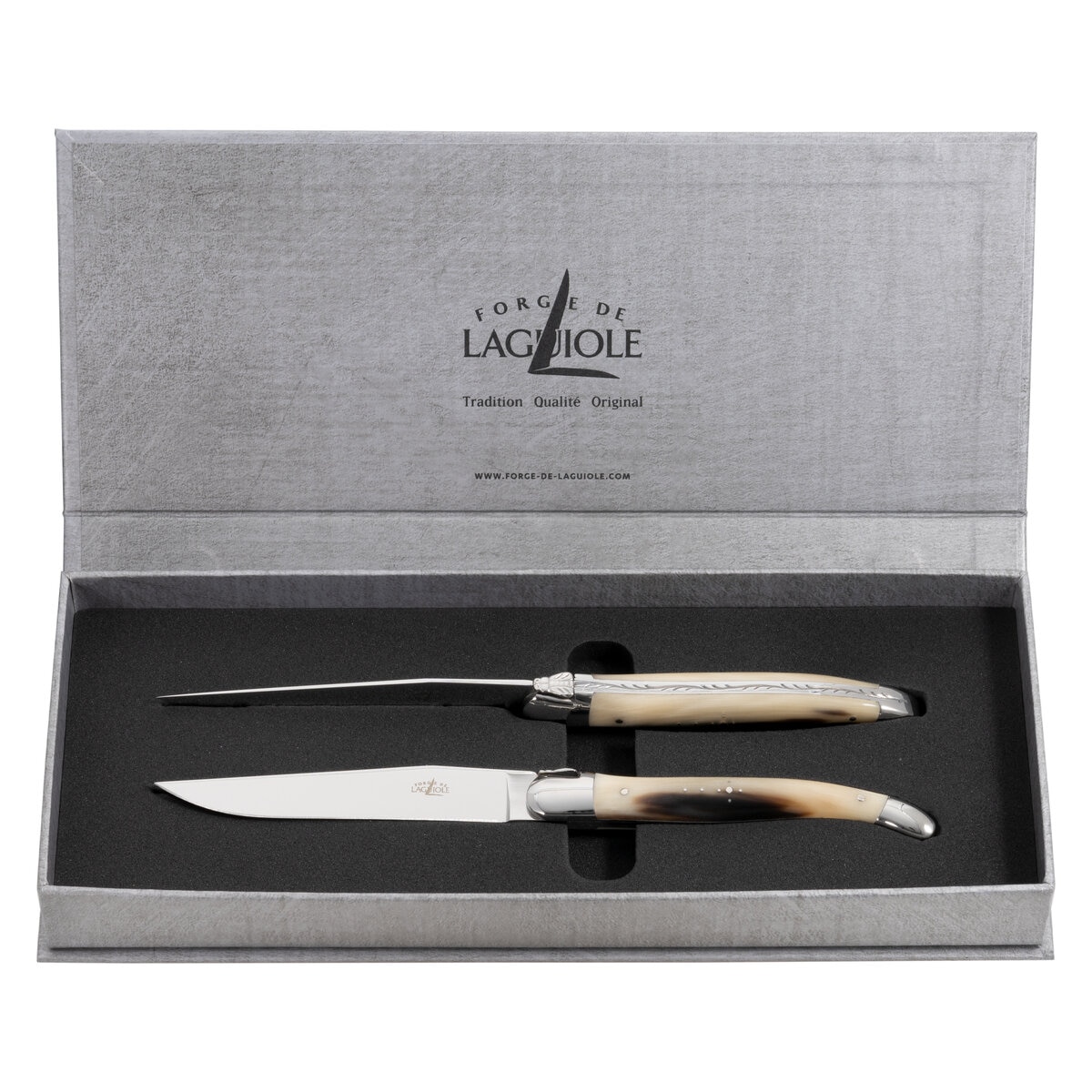 フォルジュ ド ライヨール テーブルナイフ ホーン ポリッシュ 2本