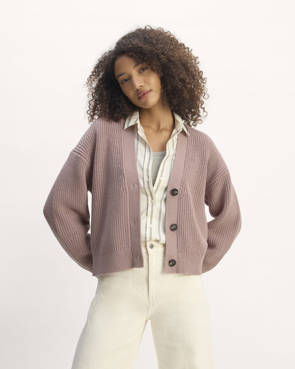 The Boxy Cardigan in Everyday Cotton | Dusty Rose – Everlane