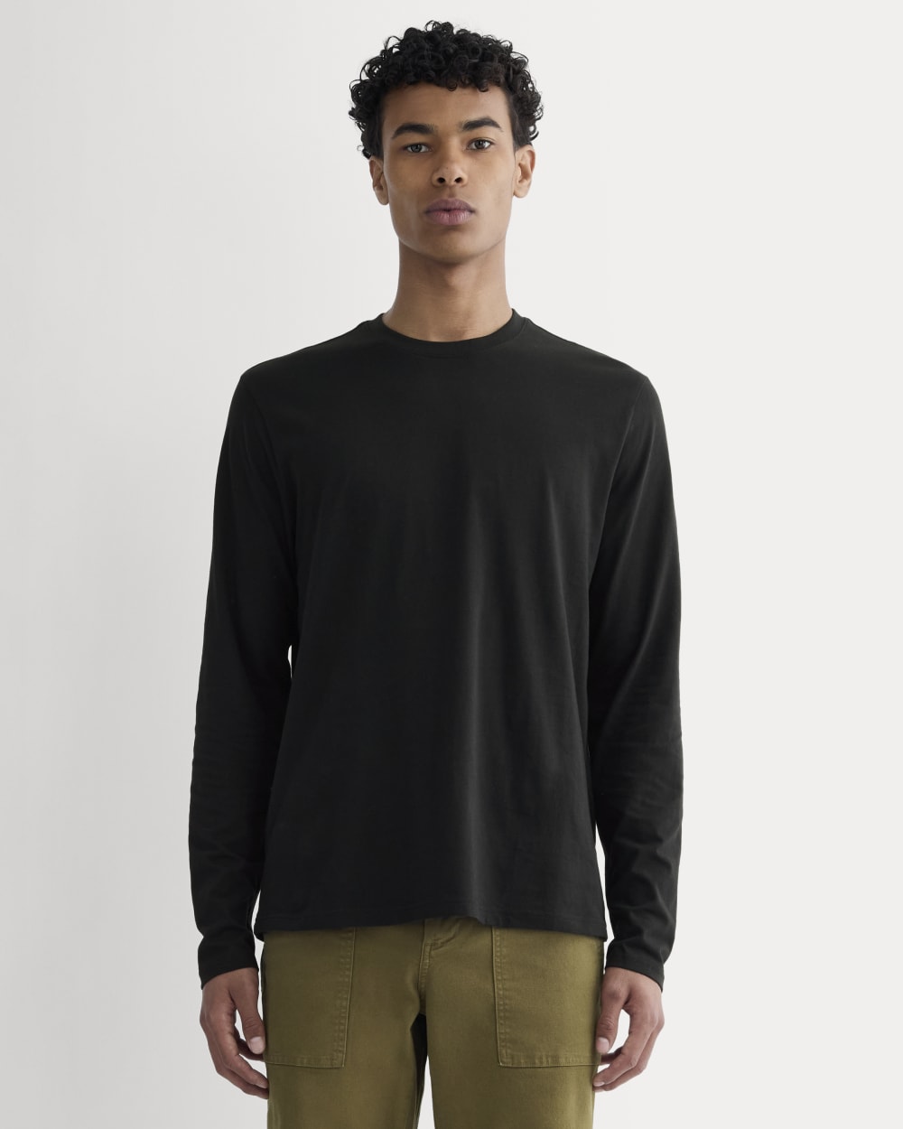 The Essential Organic Long-Sleeve Tee | Black – Everlane