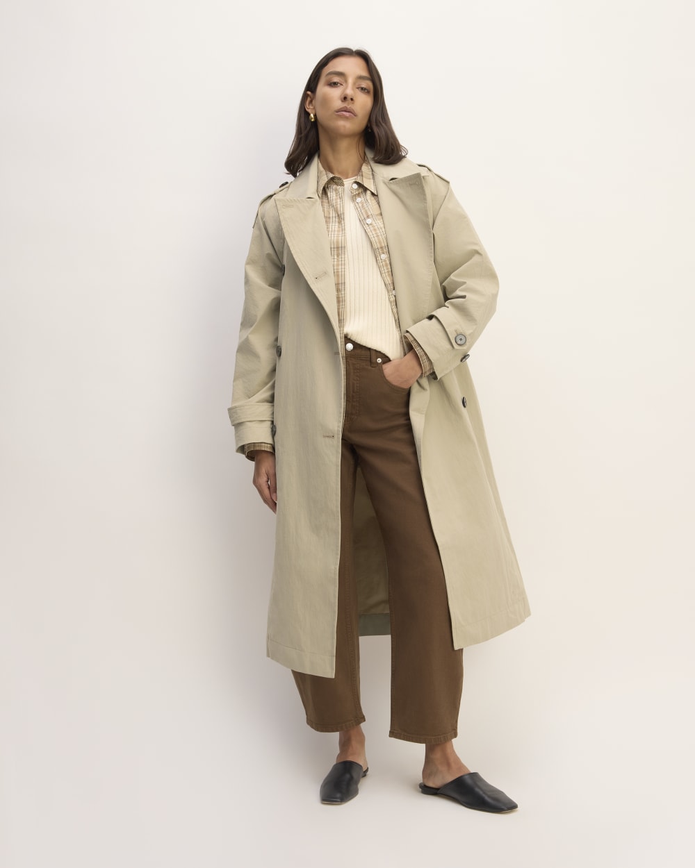 The ReNew Long Trench Coat | Trench Coat Khaki – Everlane