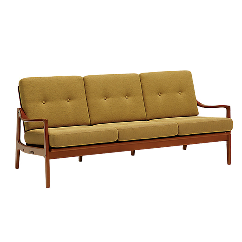 カリモク60 フレームチェア3シーター マスタードイエロー