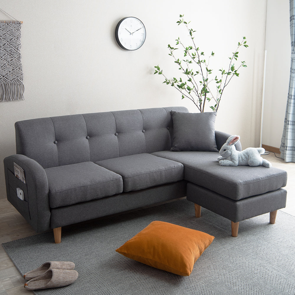 あす着] 幅150cm ソファ 3人掛け カウチ L字 ソファー 3人かけ 収納