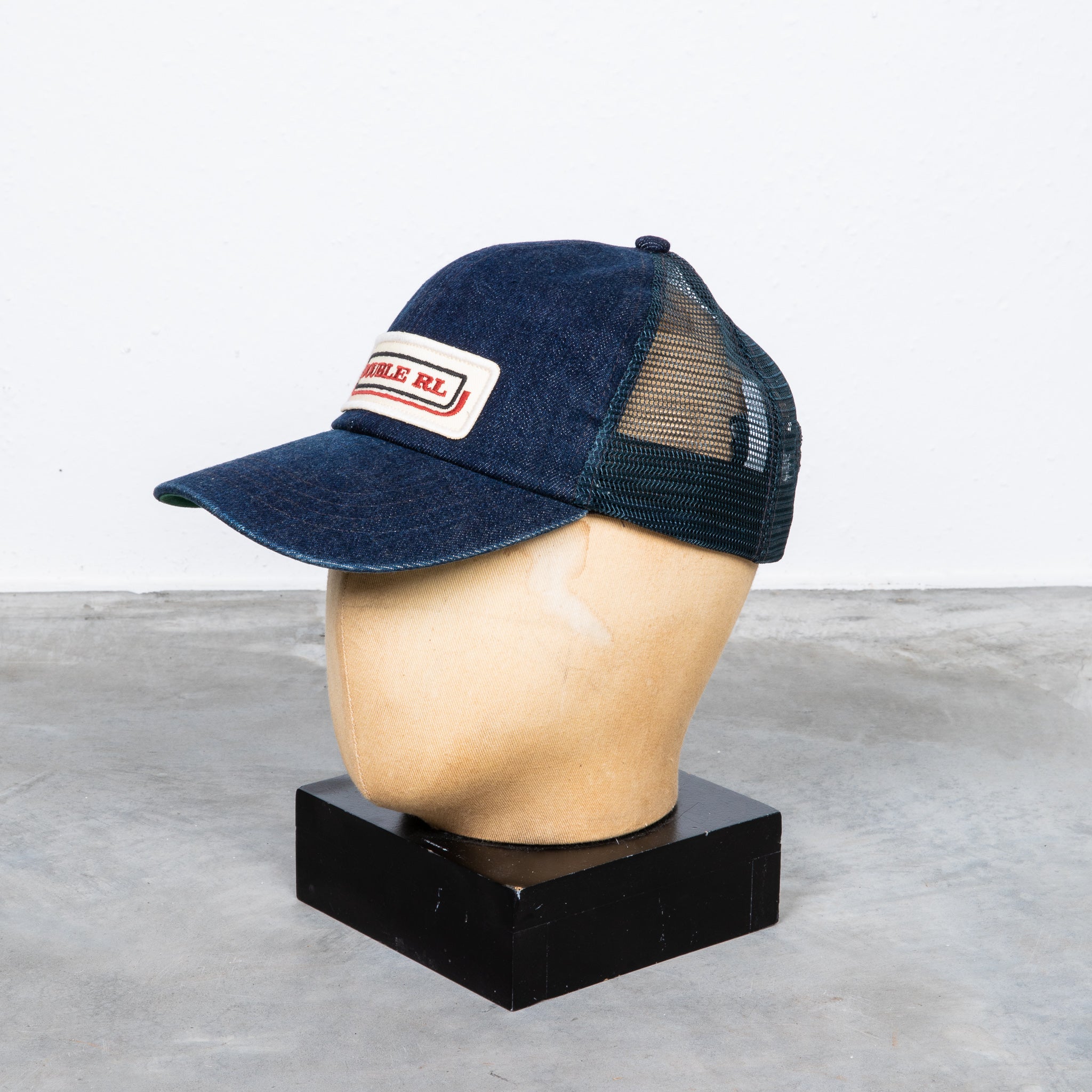 RRL Mesh Trucker hat cotton denim indigo – Frans Boone Store