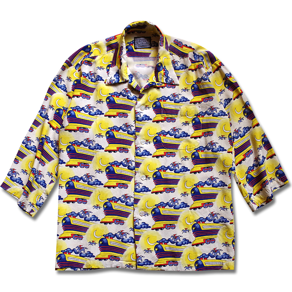 FLYING FUTURE TRAIN ALOHA SHIRTS｜HEADGOONIE