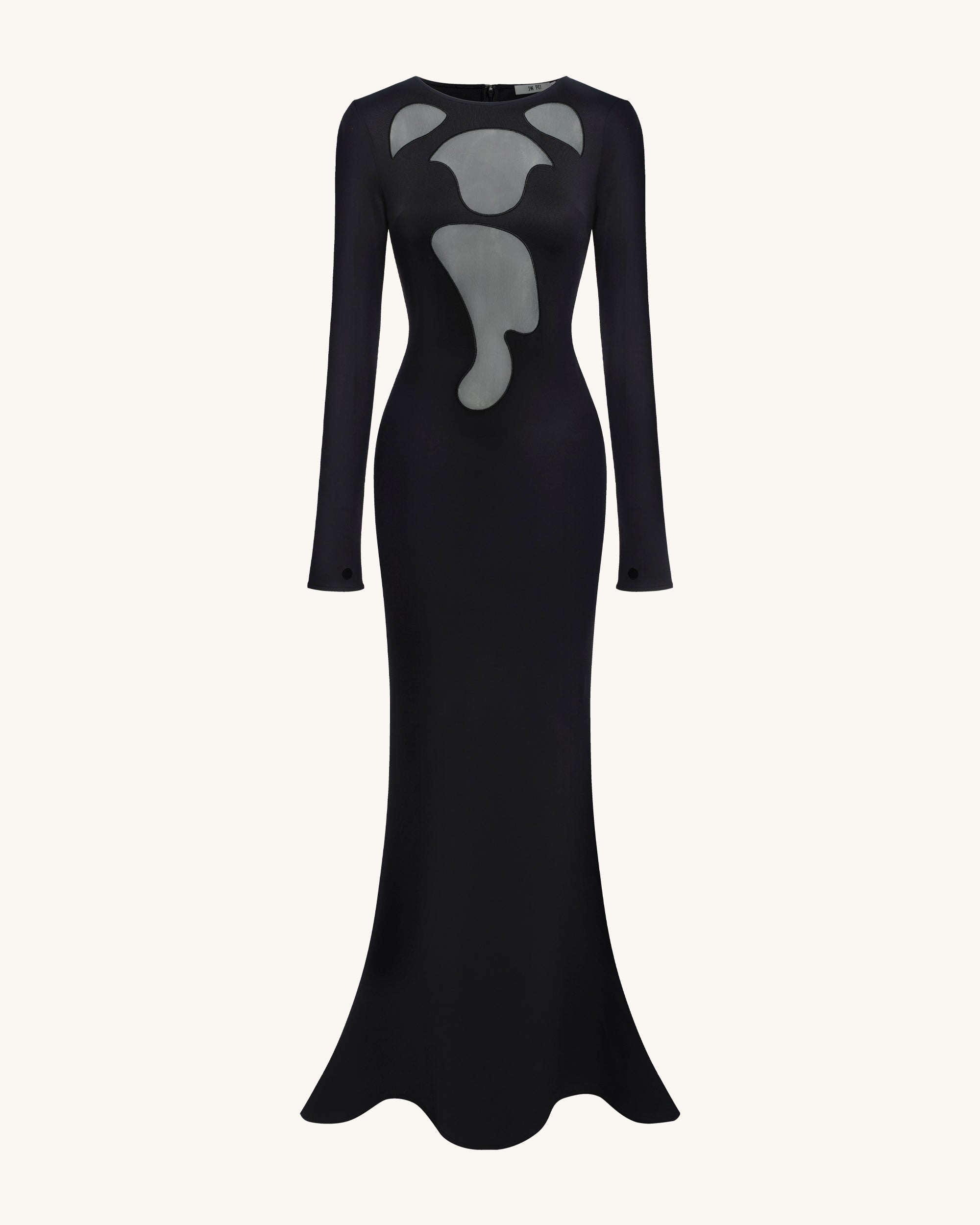 Ava Cutout Bodycon Gown - Black | JW PEI