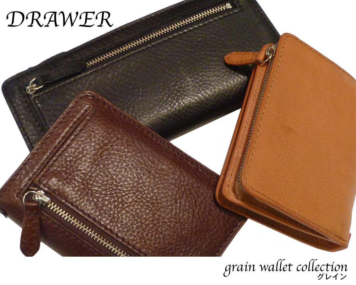 DRAWER/ドロウアー/ドロワー grain/グレイン ラウンドファスナー長財布