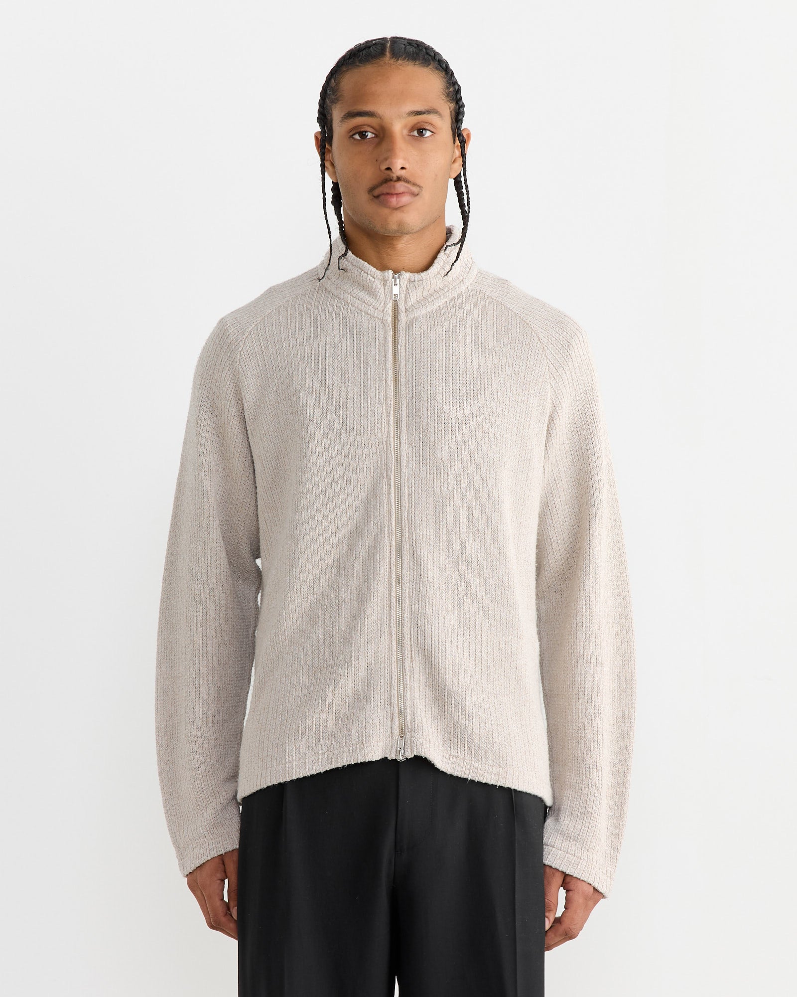 Leisure Zip Sweater in Oatmeal