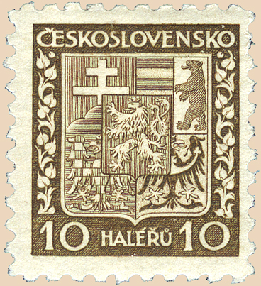 ミュシャを楽しむために、チェコスロヴァキア国章切手