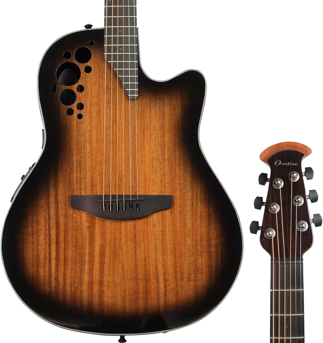 Ovation CS44P-ABLKW-G Celebrity Exotic Selection Acoustic-electric