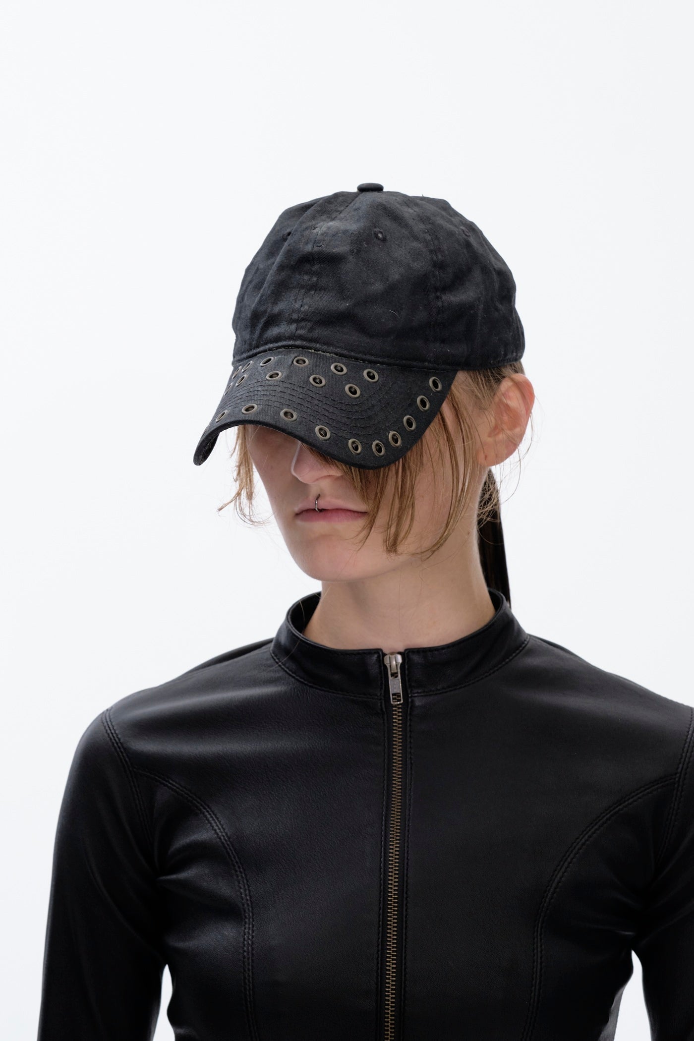 OILSKIN EYELET CAP - BLACK – P.L.N.