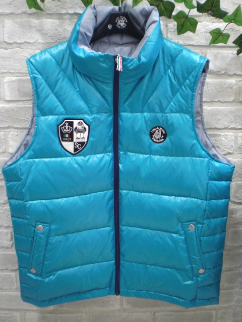 30％OFF☆SINA COVA リバーシブルダウンベスト（ブルー×チェック