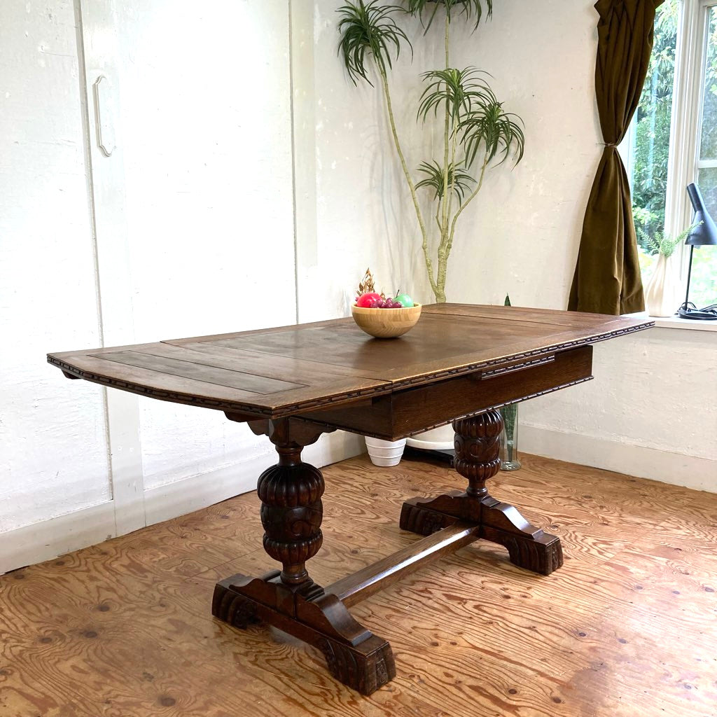 英国アンティーク ドローリーフテーブル ダイニングテーブル