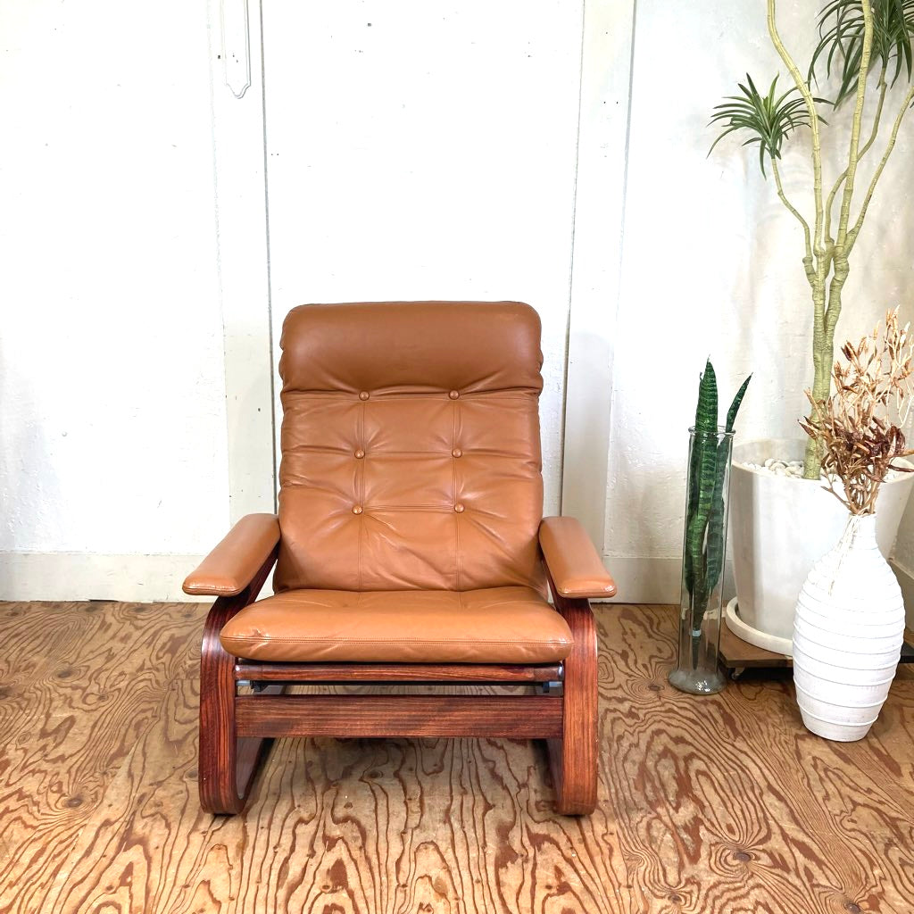 冨士ファニチア FUJI FANITURE リクライニングソファ 1Pソファ 本革