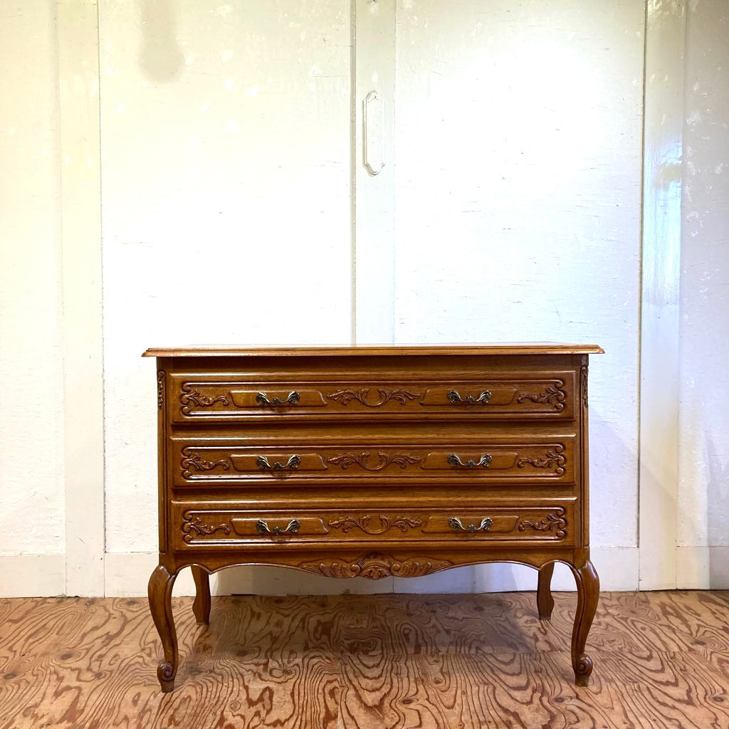 猫脚3段チェスト クラシックスタイル 中古 アンティーク調 タンス 収納