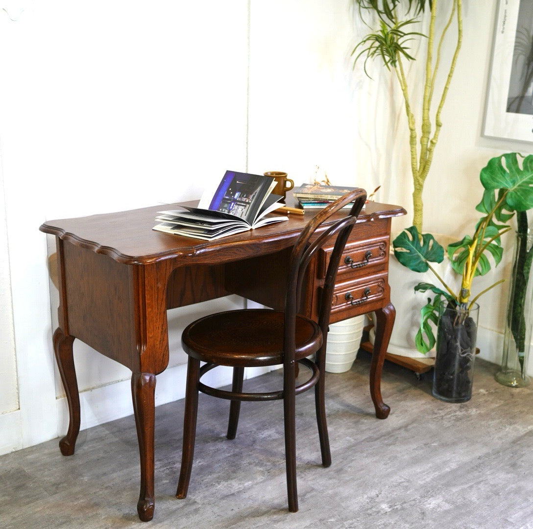 三越家具 ブルージュ スツール オーク材 アンティーク調 ヴィンテージ