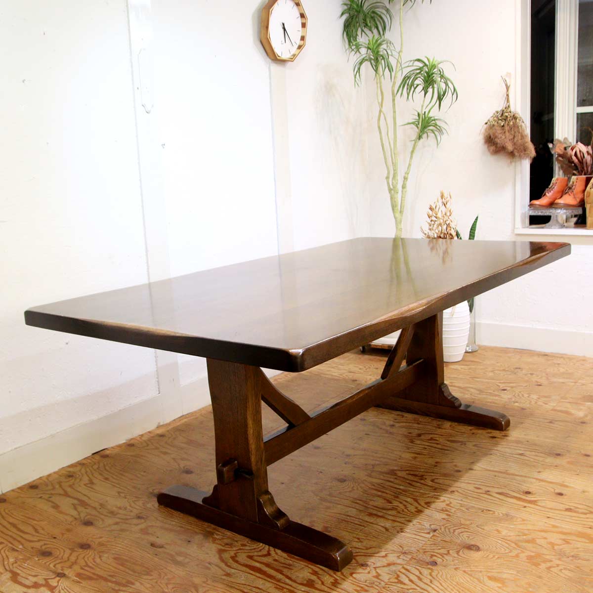 柏木工 ウィルダネスシリーズ ダイニングテーブル オーク 中古 古家具