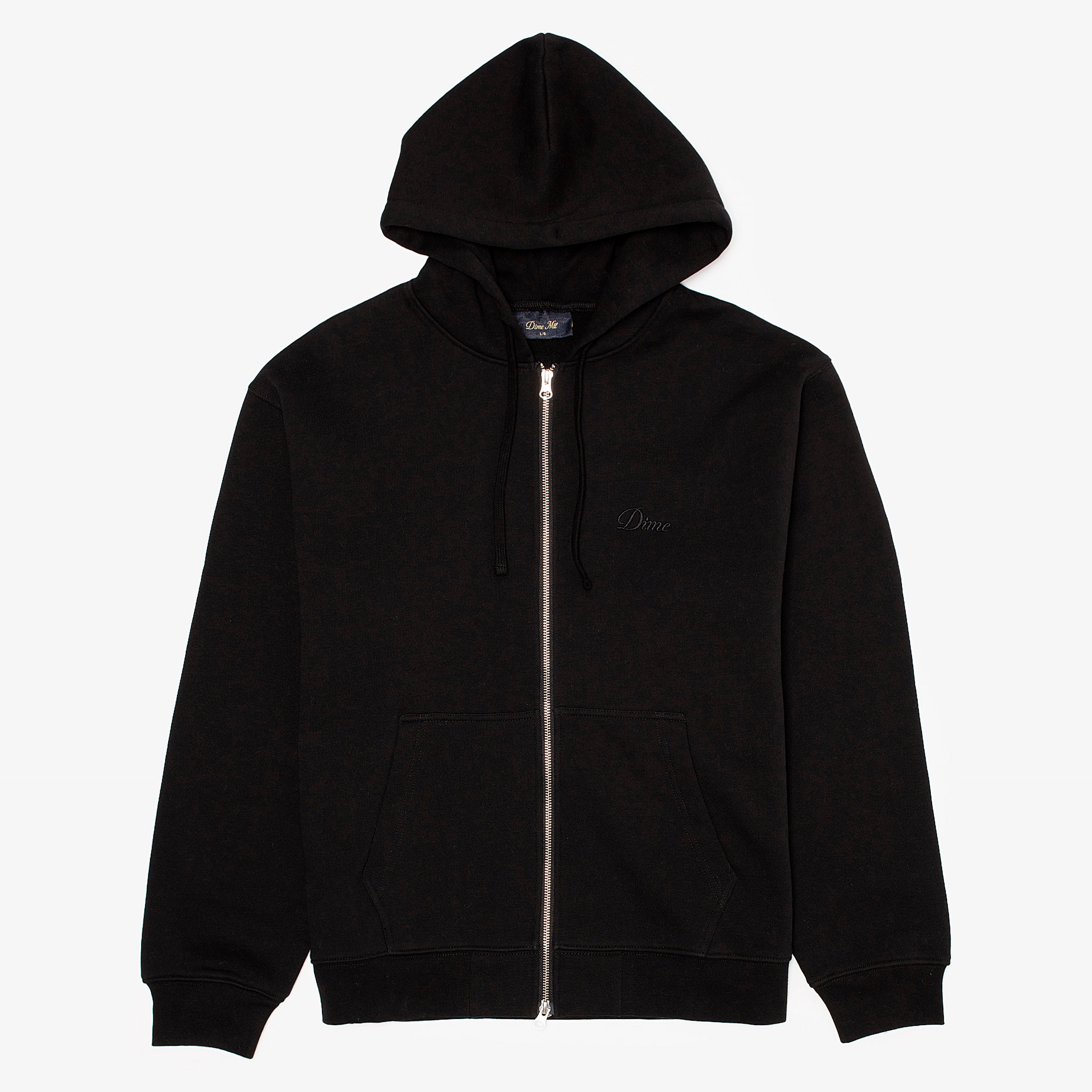 Dime Cursive Zip-Hoodie - DIMESP2549BLK | SNS - SNEAKERSNSTUFF