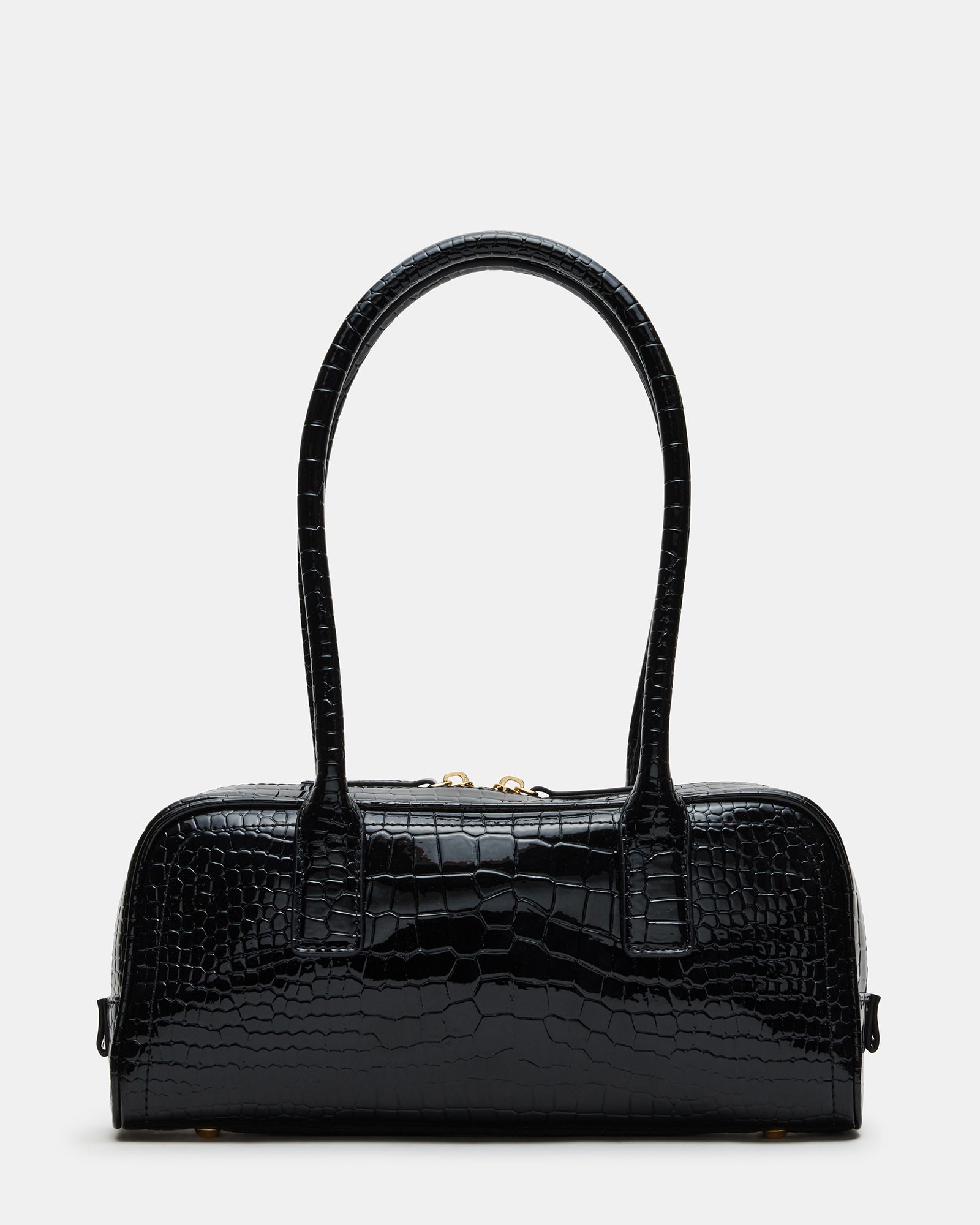 ANISE Bag Black Crocodile Elongated Shoulder Strap Handbag – Steve