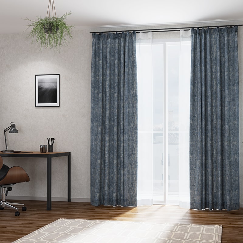 KAZOZ Creation ブラック プリーツカーテン KAZOZ Creation ブラック