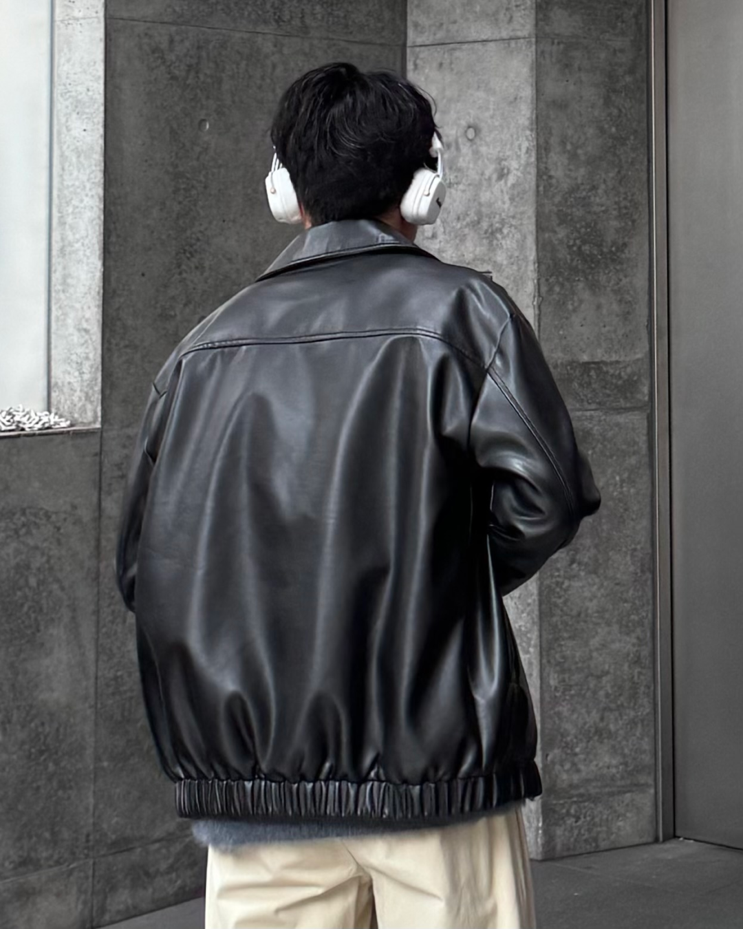 EMMETT ブラック レザージャケット EMMETT レザーライダースジャケット