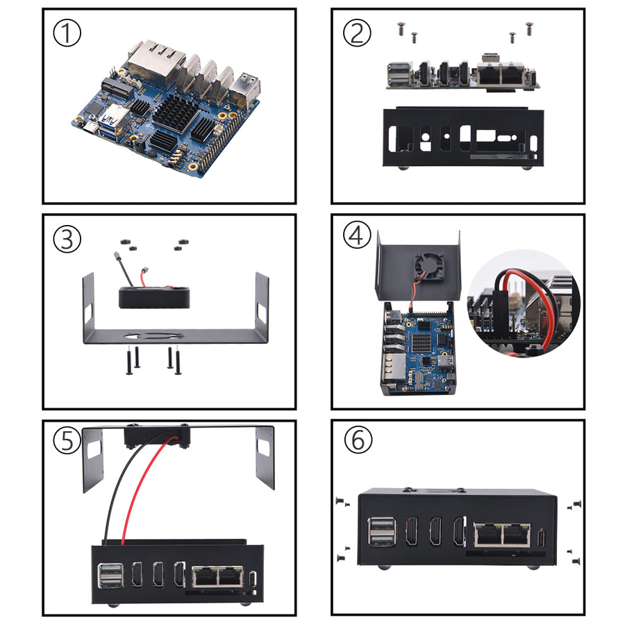 52Pi Orange Pi 5 Plus Metal Protective Case Enlosure Shell with