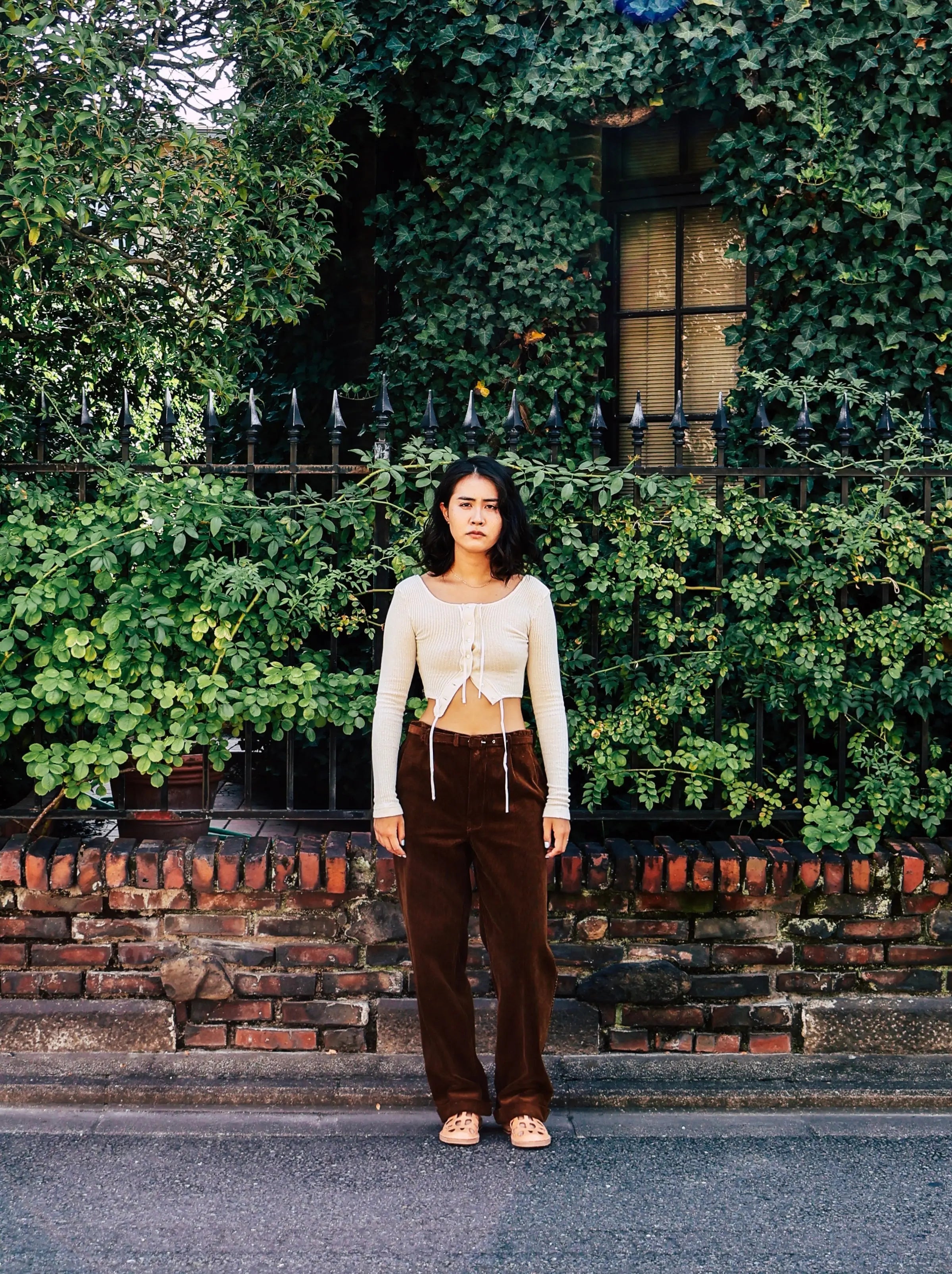 FUMIKA UCHIDA / VINTAGE RIBBED CORSET TOP LONG SLEEEVE – 601