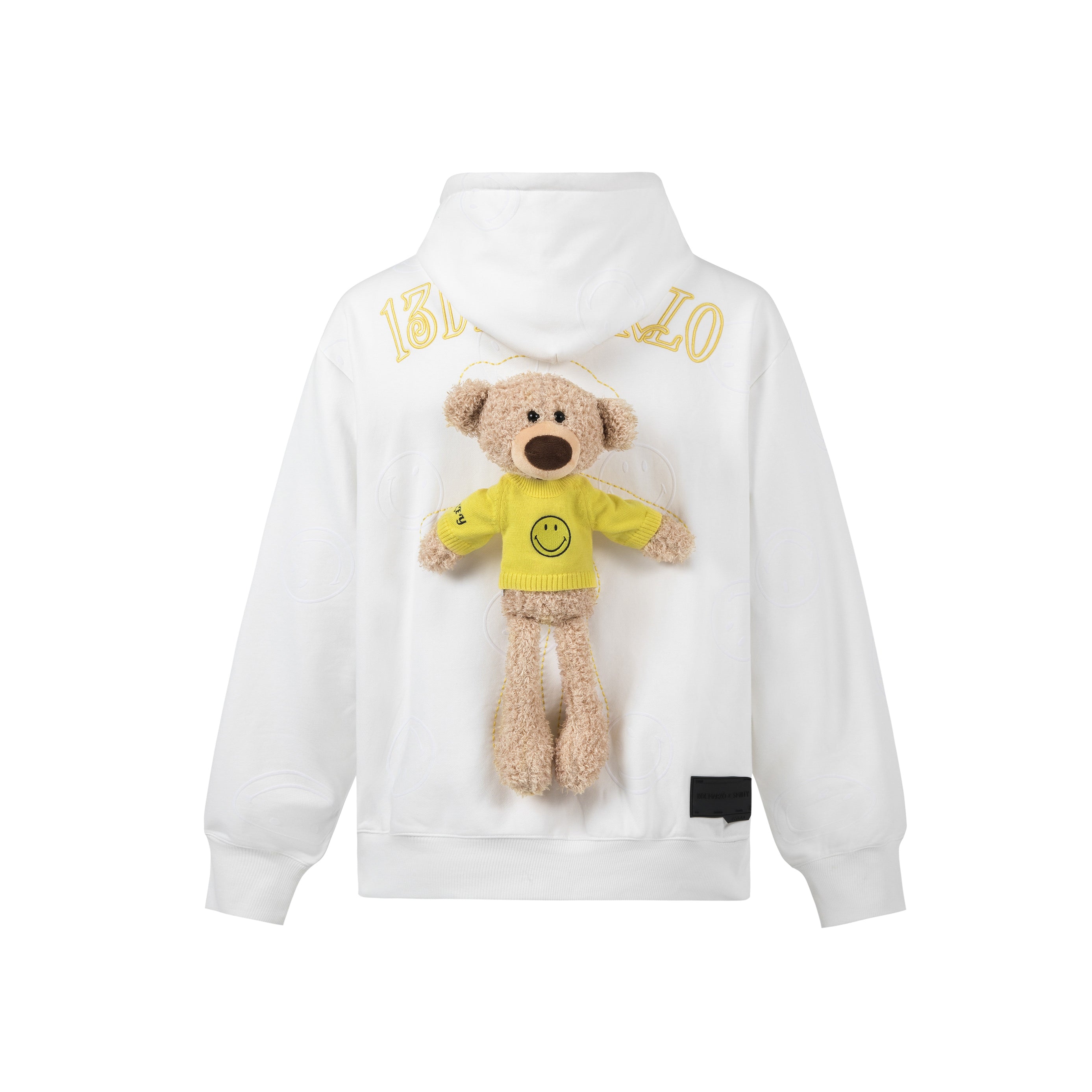 13DE MARZO Allover Smiley Palda Bear Hoodie