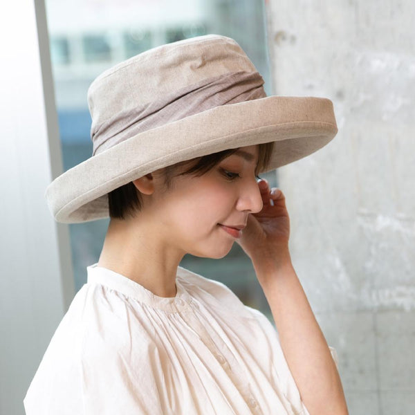 ハット）リネン混ツートーンセーラー – イチヨンプラス / 帽子通販